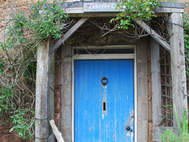 Blue weathered door