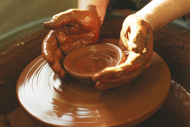 Pottery hands